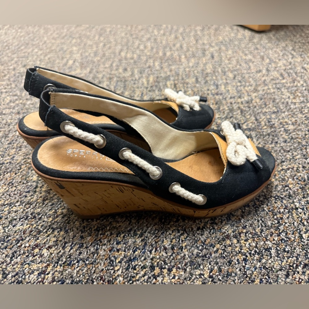 Sperry Top Sider Southport Cork Wedge Slingback Sandals